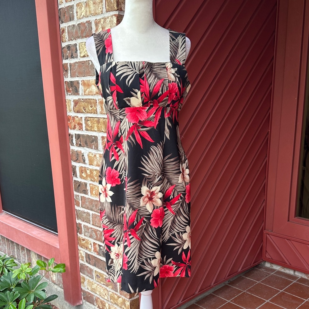 EUC Tropical Floral Midi Dress